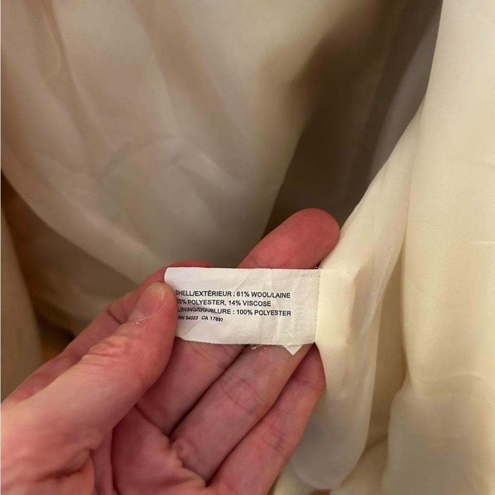 SOLD / GAP White Pea Coat - Picture 11 of 11